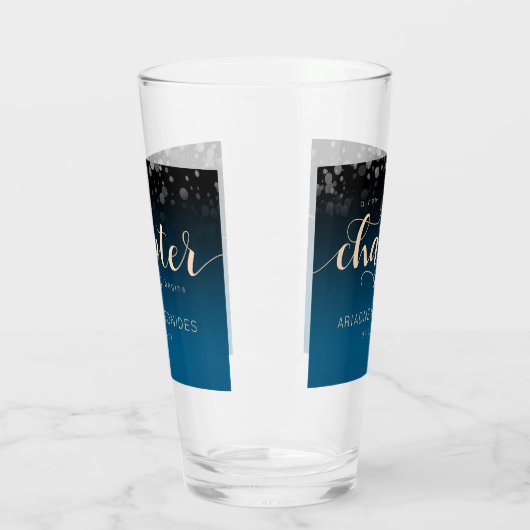 Elegant Peach Oceanic Blue Wedding a New Chapter Glas (Links)