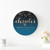 Elegant Peach Oceanic Blue Wedding a New Chapter Grote Klok (Huis)