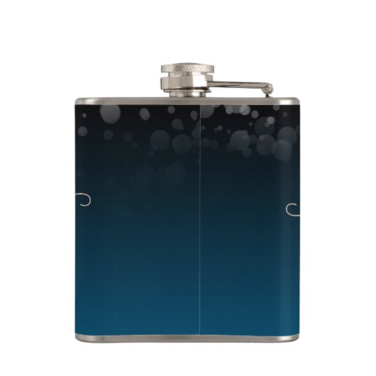 Elegant Peach Oceanic Blue Wedding a New Chapter Heupfles (Achterkant)