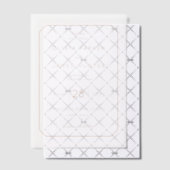 Elegant Peach Octagonal Wedding Invitation Vellum Uitnodigingen (Offset (Uitnodiging))