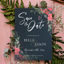 Elegant  Peach Oranje Floral Wedding