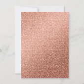 Elegant Peach Oranje Marmer & Glitter Wedding Kaart (Achterkant)