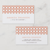Elegant Peach Patroon Visitekaartje (Voorkant / Achterkant)
