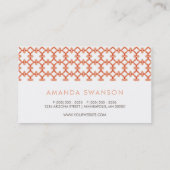 Elegant Peach Patroon Visitekaartje (Achterkant)