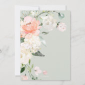 Elegant Peach Peonies Cream Rozen Vrijgezellenfees Kaart (Achterkant)