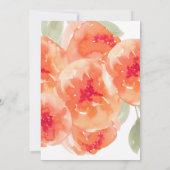 Elegant Peach Peonies Cross First Heilige Communie Kaart (Achterkant)