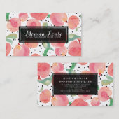 Elegant Peach Preppy, persoonlijk Visitekaartje (Voorkant / Achterkant)