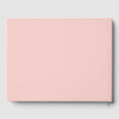 Elegant Peach roze Waterverf Floral Wedding Gastenboek (Achterkant)