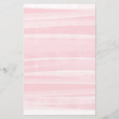 Elegant Peach roze Waterverf Floral Wedding Menu (Achterkant)