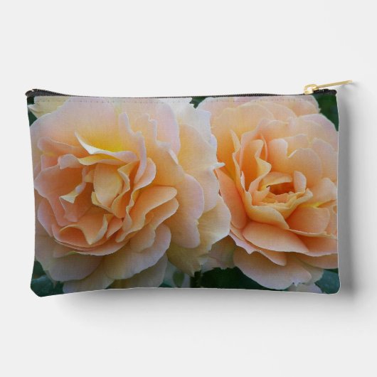 Elegant Peach Rozen Floral Etui (Achterkant)