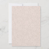 Elegant Peach Rozen on Back Wedding Invitation Kaart (Achterkant)