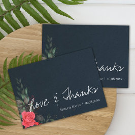 Elegant Peach Sinaasappel Floral Love & Bedankt We