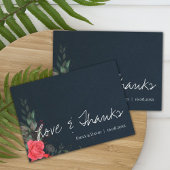 Elegant Peach Sinaasappel Floral Love & Bedankt We