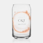 Elegant Peach Sparkle Wedding Script Calligraphy Blikvorm Glas (Achterkant)