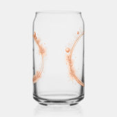 Elegant Peach Sparkle Wedding Script Calligraphy Blikvorm Glas (Links)