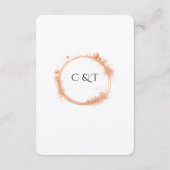 Elegant Peach Sparkle Wedding Script Calligraphy Informatiekaartje (Achterkant)