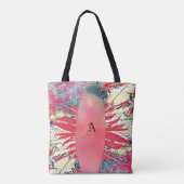 Elegant Peach Struiken Foliage Abstract Art Quote Tote Bag (Achterkant)