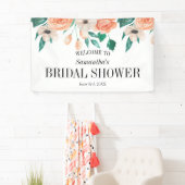 Elegant Peach Vrijgezellenfeest Personalized Spandoek (Insitu)