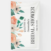 Elegant Peach Vrijgezellenfeest Personalized Spandoek (Verticaal)