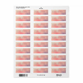Elegant Peach Watercolor Etiket (Full Sheet)