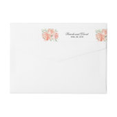 Elegant Peach Waterverf Floral Wedding (Achterkant)