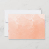 Elegant Peach Waterverf Wedding Monogram RSVP (Achterkant)