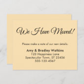 Elegant, Peach We hebben een adreswijziging verpla Informatiekaartje (Voorkant / Achterkant)