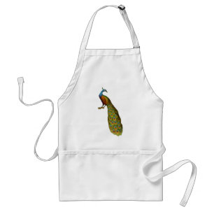 Elegant Peacock Art Animal Apron Standaard Schort