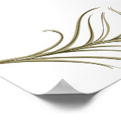 Elegant Peacock Baby shower Welkomstwoord Poster (Hoek)