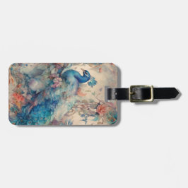 Elegant Peacock Bagagelabel