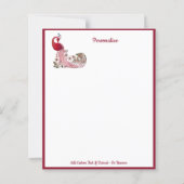 Elegant Peacock Bird Burgundy Red Feathers (Voorkant)