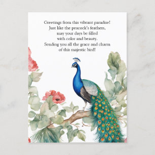 Elegant Peacock Briefkaart