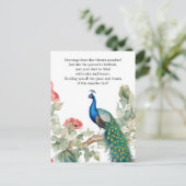 Elegant Peacock Briefkaart (Staand voorkant)