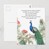 Elegant Peacock Briefkaart (Voorkant / Achterkant)