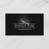 Elegant Peacock Dark Visitekaartje (Voorkant)