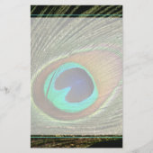 Elegant Peacock Feather Briefpapier (Voorkant)