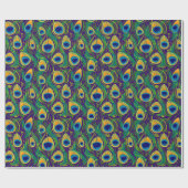 Elegant Peacock Feather Cadeaupapier (Vlak)