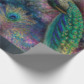 Elegant Peacock Feather Glitter Moody Decoupage Wr Cadeaupapier (Hoek)