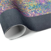 Elegant Peacock Feather Glitter Moody Decoupage Wr Cadeaupapier (Rol Hoek)