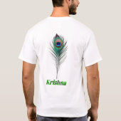 Elegant Peacock Feather T-Shirt Design (Achterkant)