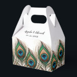 Elegant Peacock Feather Wedding Favor Box Bedankdoosjes<br><div class="desc">Elegant Peacock Feather Wedding Favor Box</div>