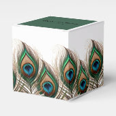 Elegant Peacock Feather Wedding Favor Box Bedankdoosjes (Voorkant Zijde)