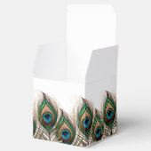 Elegant Peacock Feather Wedding Favor Box Bedankdoosjes (Geopend)