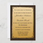 Elegant Peacock Feather Wedding Invitation Kaart (Achterkant)