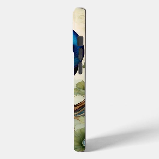 Elegant Peacock Feathers Art Nouveau Naam Case-Mate iPhone Case (Achterkant / Links)