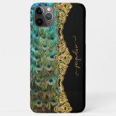  Elegant Peacock Feathers Baroque Rococo Case-Mate iPhone Case (Achterkant)