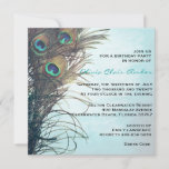 Elegant Peacock Feathers Birthday Party Invite Kaart<br><div class="desc">Wij willen u een eenvoudig, elegant maar modern design bieden met vreugdeveren voor uw aanstaande verjaardag, openbaring of een daarmee verband houdende gebeurtenis/viering. Alle standaardtekst kan volledig met uw eigen formuleringen worden aangepast, en u kunt de doopvonten, de grootte, de tekstplaatsing & de kleuren van de tekst ook veranderen. Om...</div>