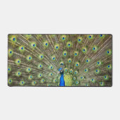 Elegant Peacock Feathers Bureaumat (Voorkant)