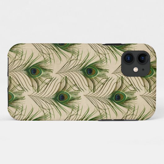 Elegant Peacock Feathers Chic Stylish Case-Mate iPhone Case (Achterkant (horizontaal))