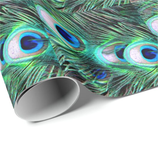 Elegant Peacock Feathers Pattern/House-of-Grosch Cadeaupapier (Rol Hoek)